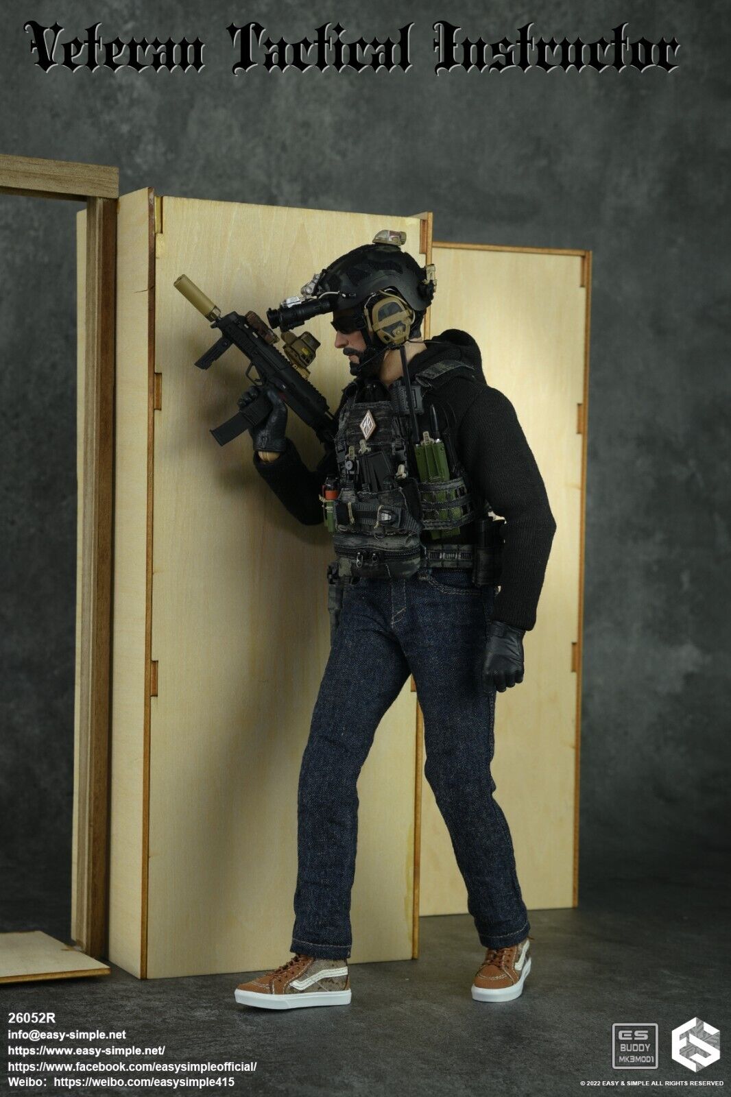 1:6 Easy & Simple Veteran Tactical Instructor MCB Baseball Cap for 12" Figures