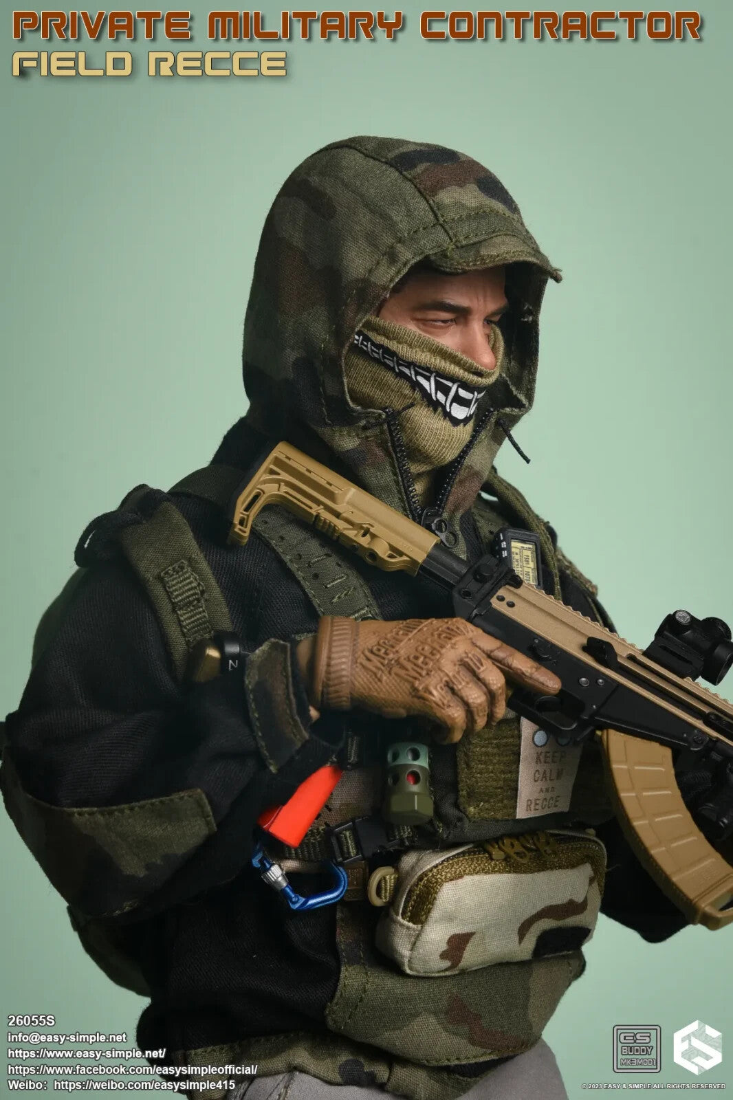 1:6 Easy & Simple PMC Field Recce Tan Rifle Sling for 12" Figures