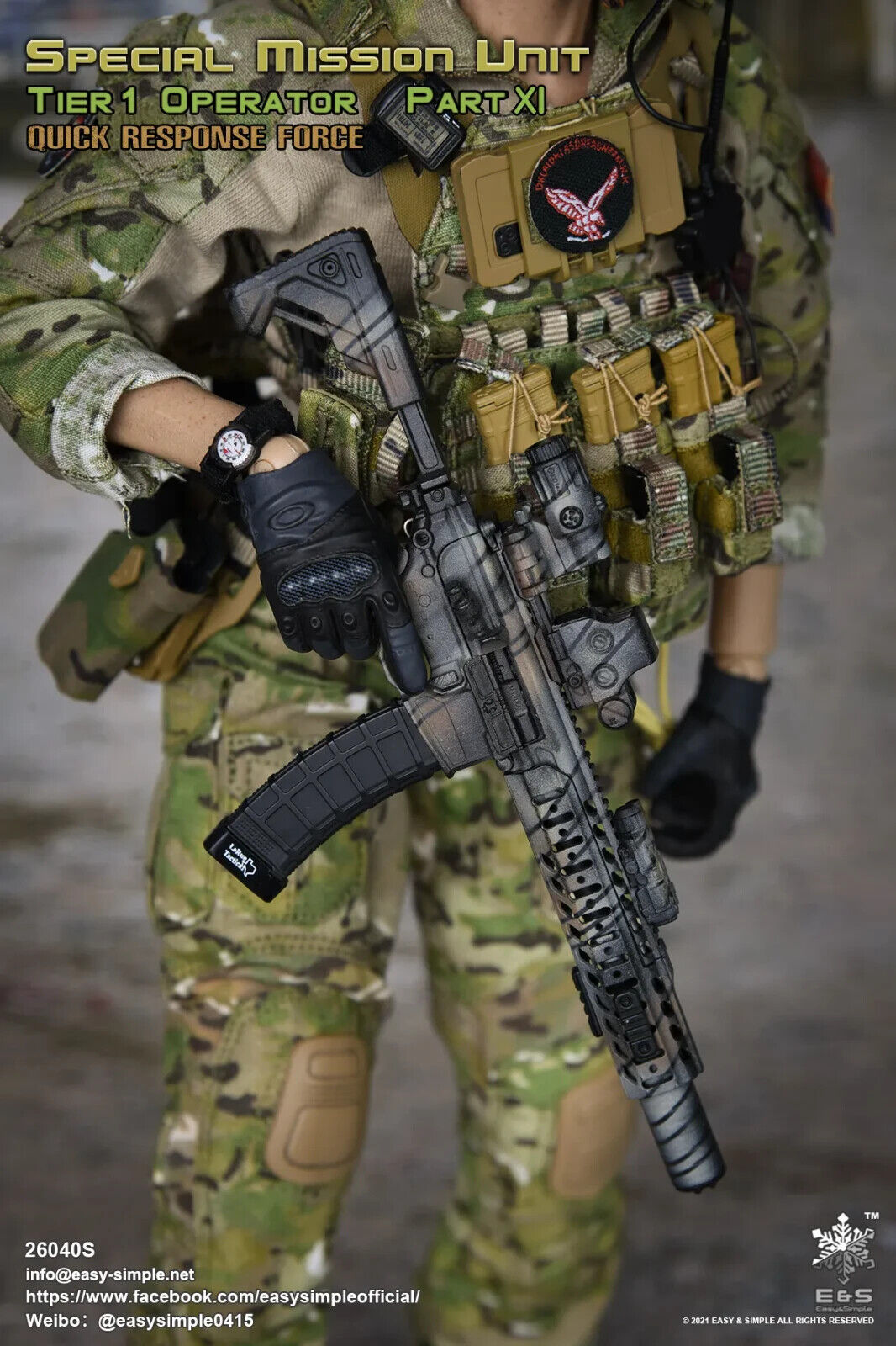 1:6 Easy & Simple Quick Response Force 40 Round Rifle Ammo Mag for 12" Figures