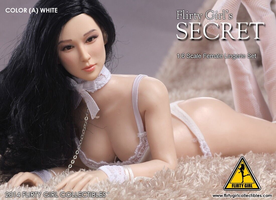 1:6 Flirty Girl Secret Female White Lingerie Set for 12" Figures