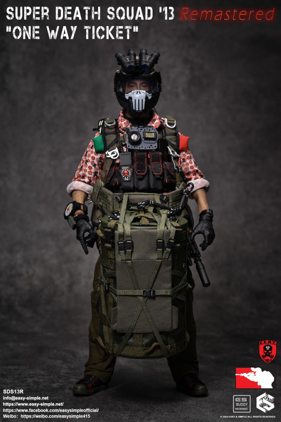 1:1 scale Easy & Simple ZERT Super Death Squad One Way Ticket Bomb w/ Backpack
