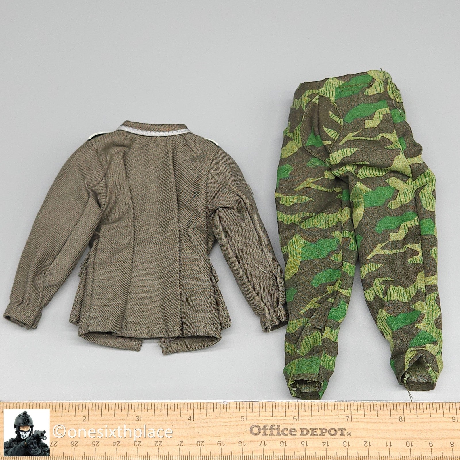 1:6 scale Ultimate Soldier WWII German NCO Uniform w/ Camo Pants for 12" Figures