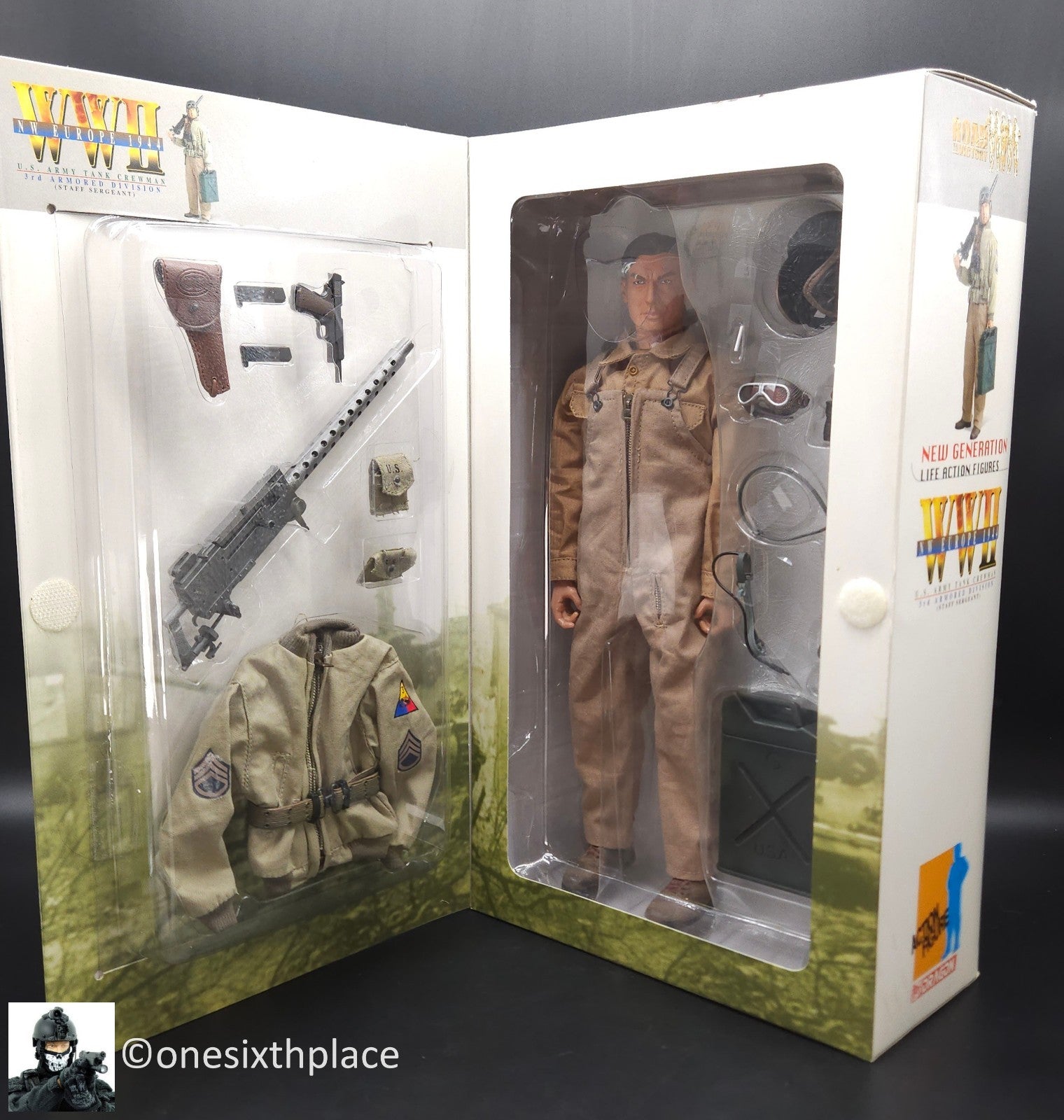 1:6 scale WWII US Army Tank Crewman 3rd Armored Div SSG Mac 12" Figure