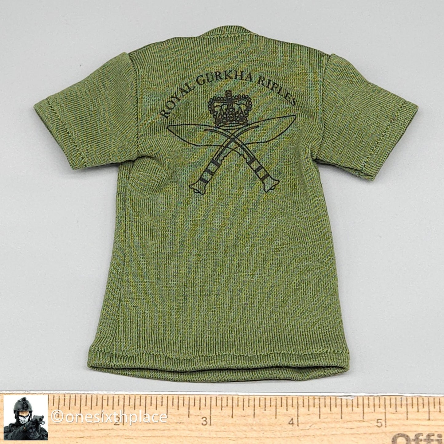1:6 scale Easy & Simple British Army Brigade of Gurkhas Mens Green Logo T-Shirt