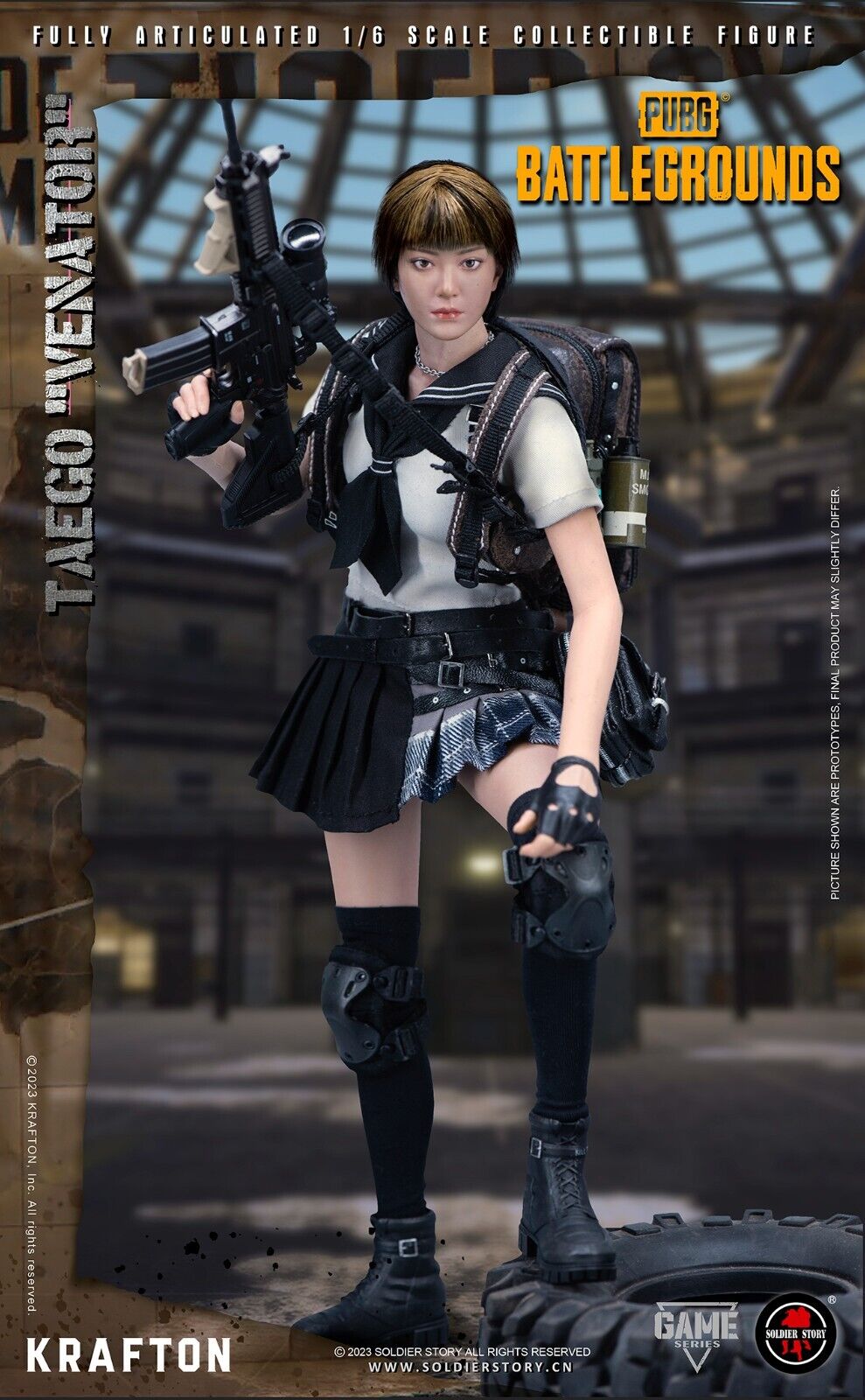 1:6 Soldier Story PUBG Battlegrounds Female Taego HK416 Rifle Set