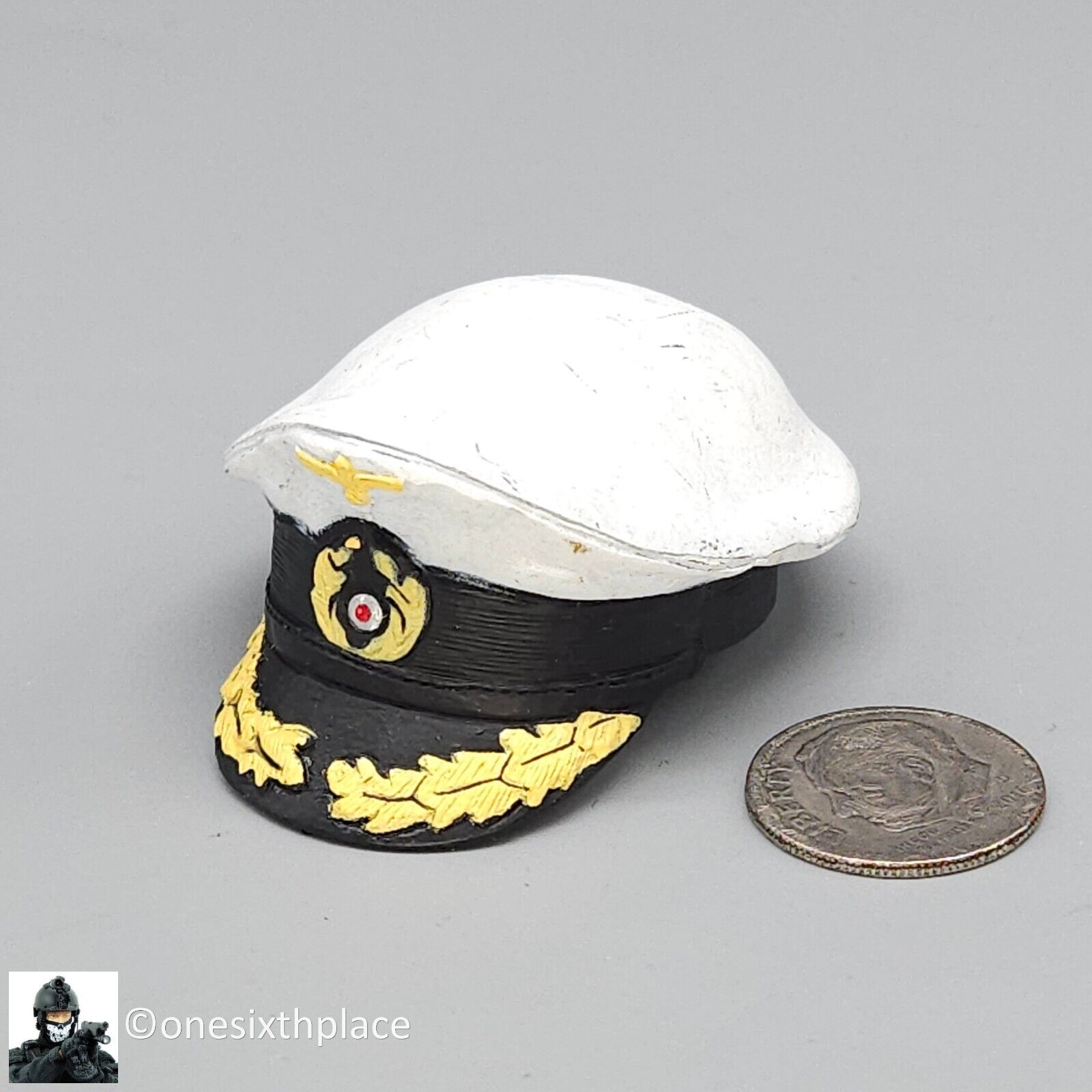 1:6 Ultimate Soldier WWII German U-Boat Commander Crusher Cap Hat for 12" Figure