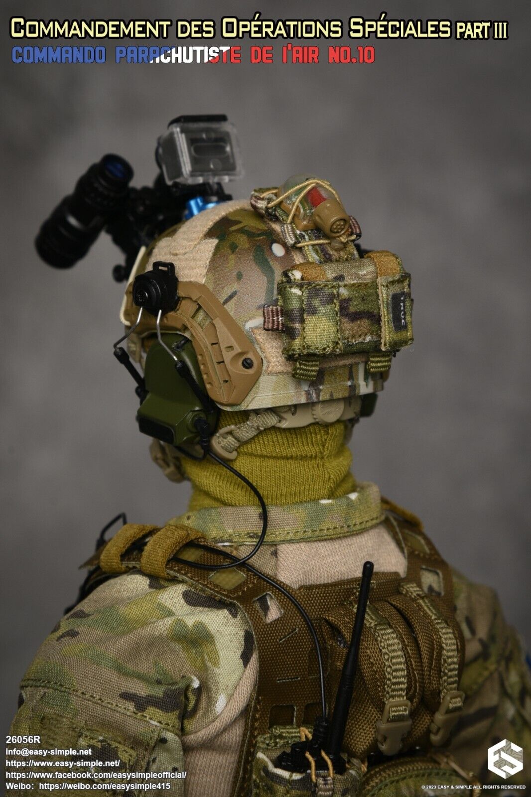 1:6 Easy & Simple French Airborne Special Operations Mulitcam Combat Shirt