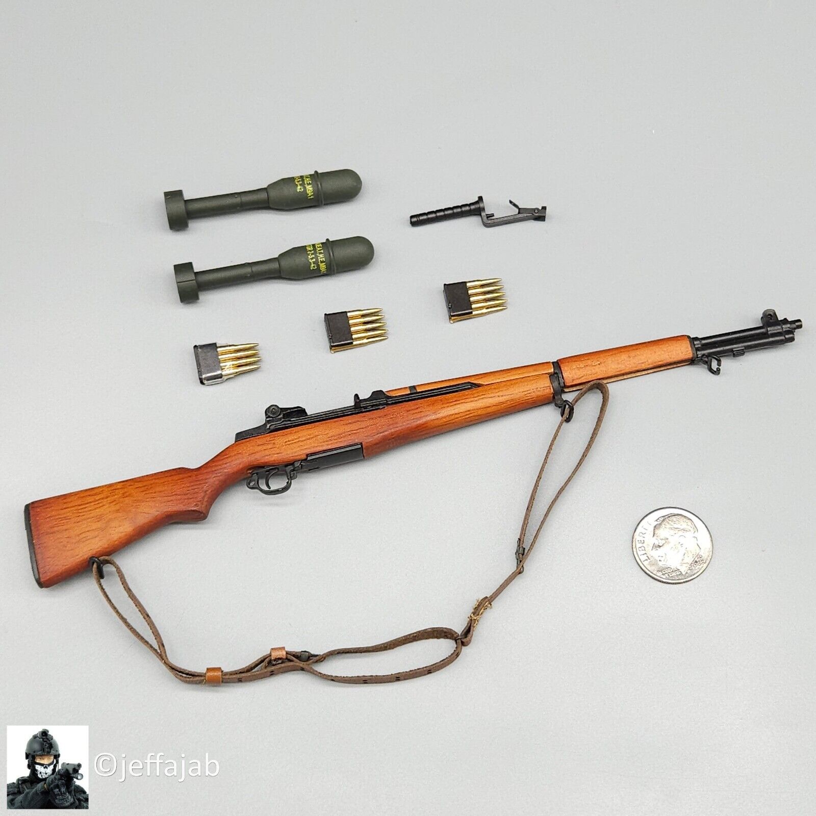 1:6 scale Soldier Story WWII US 101st Airborne Pvt Ryan M1 Garand Rifle Set