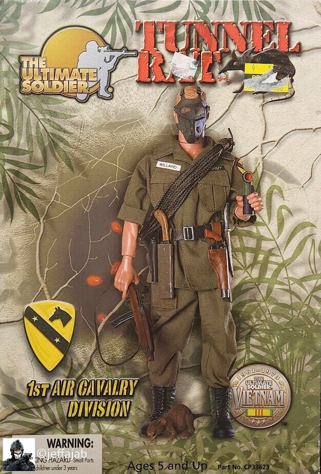 1:6 scale Ultimate Soldier Vietnam Tunnel Rat Leather Like Belt USED 12" Figures