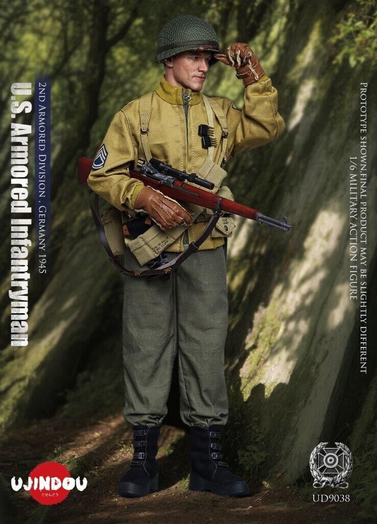 1:6 scale Ujindou WWII US Armored Infantryman Germany 1945 12" Figure UD9038