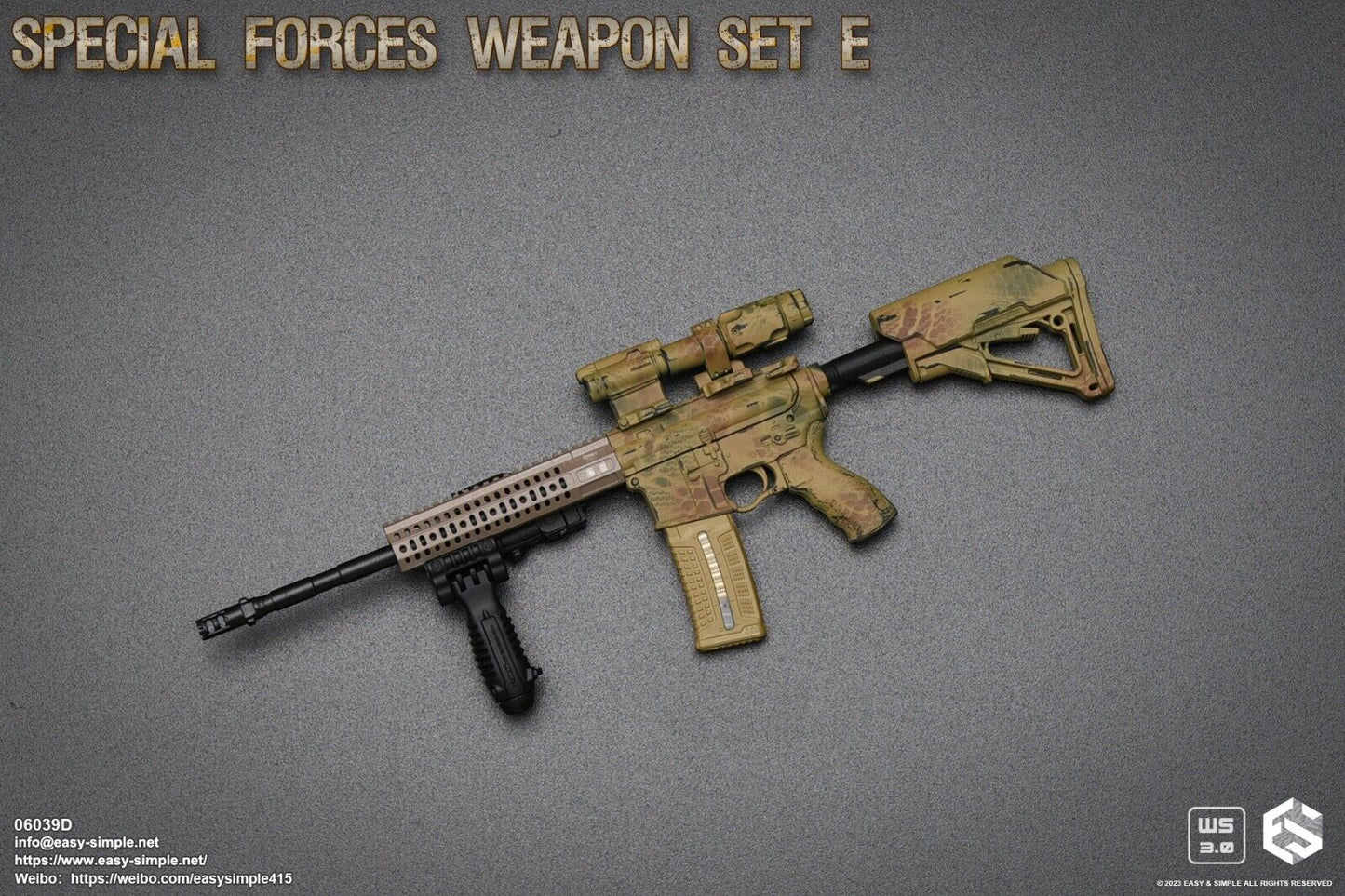 1:6 scale Easy & Simple Special Forces Weapon Set E for 12" Figures 06039D