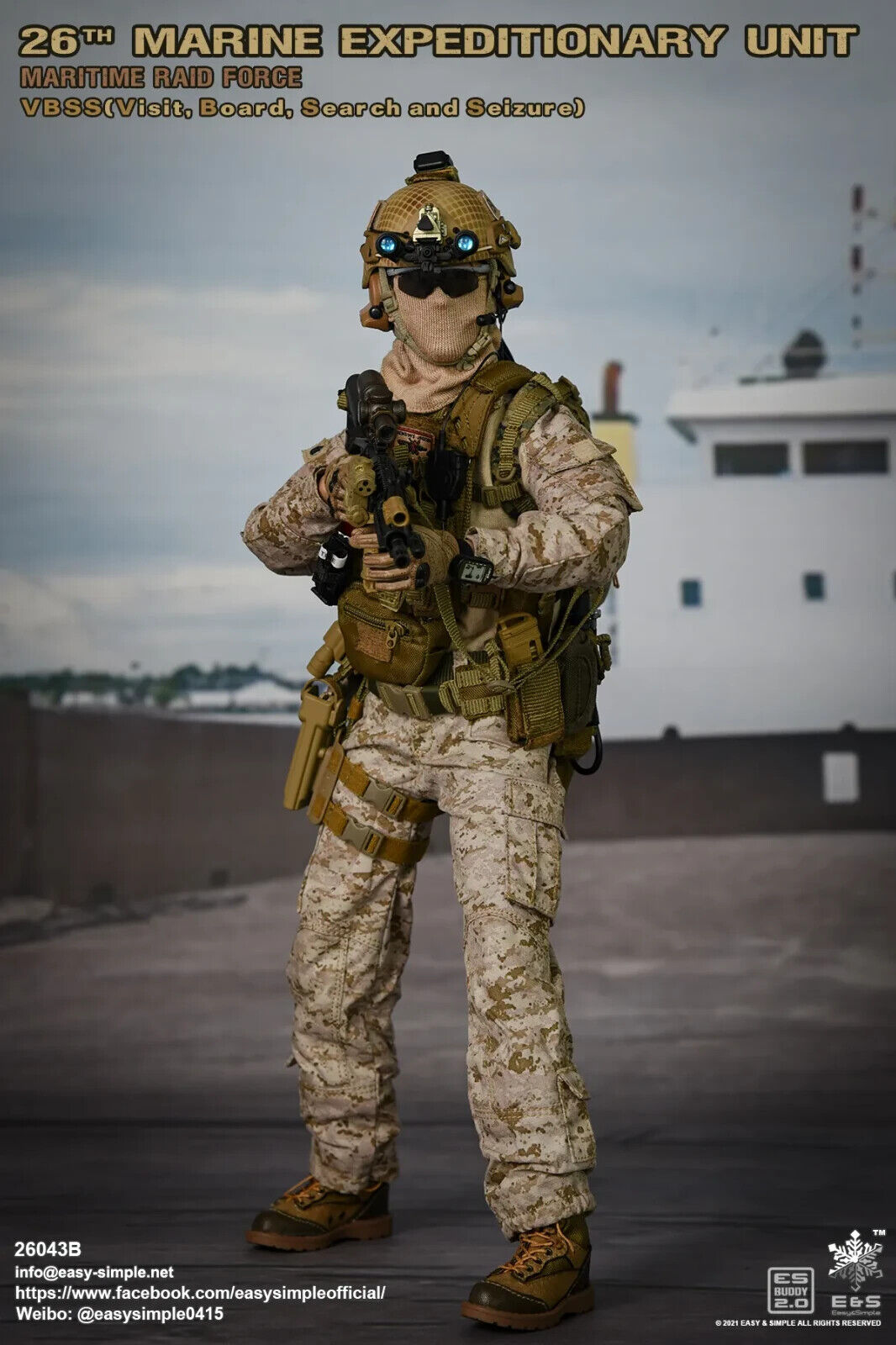 1:6 Easy Simple USMC 26th MEU Desert MARPAT Uniform for 12" Figures