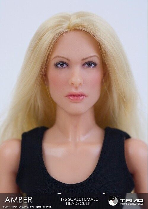 1:6 Triad Toys Female Head Sculpt Series 3 Amber Blond Hair for 12" Figures