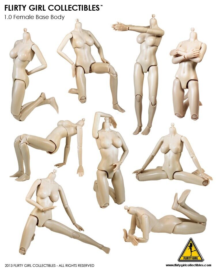 1:6 Flirty Girl Female DX Brunette Hair Head Sculpt for 12" Figures