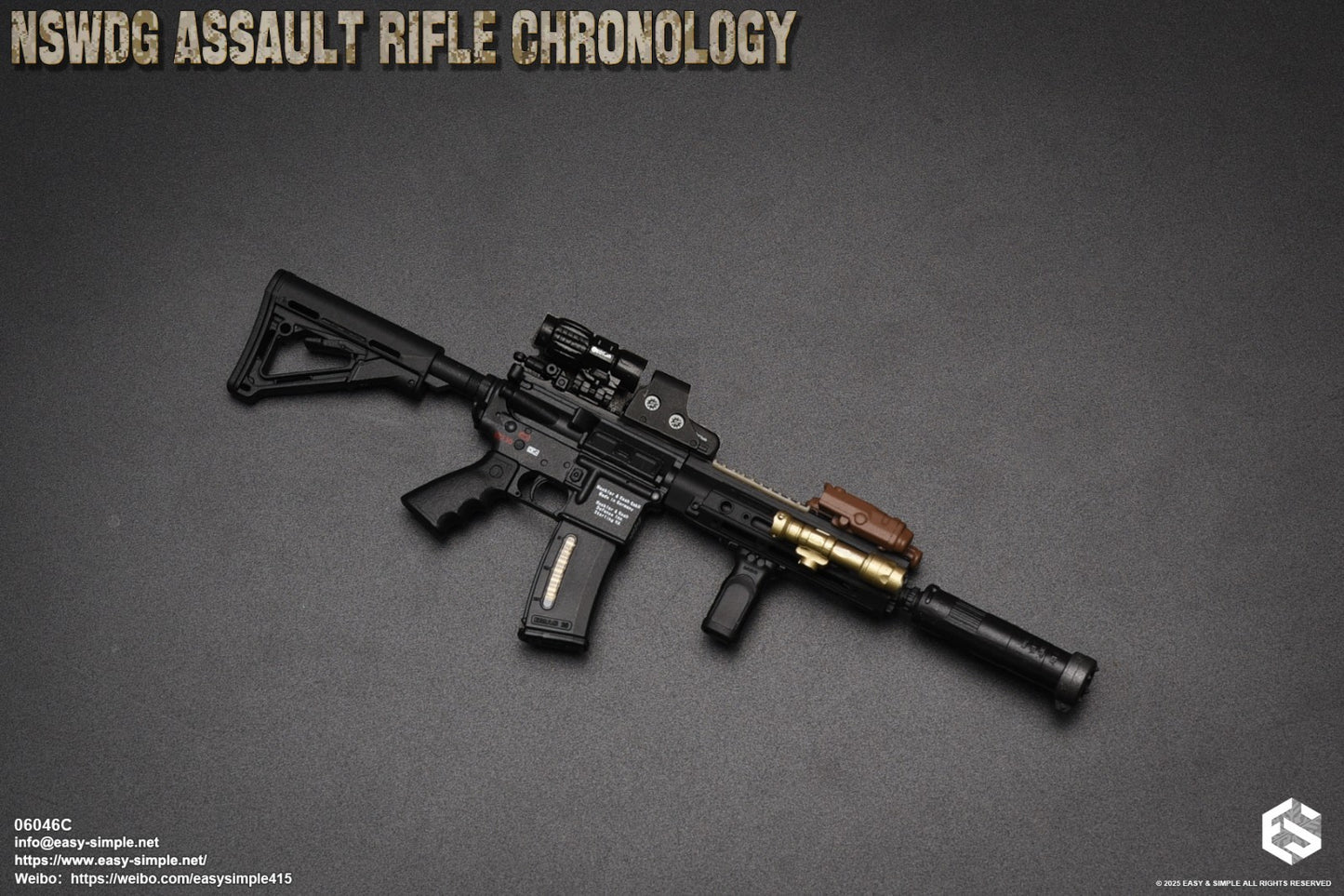 1:6 Easy & Simple NSWDG Assault Rifle Chronology Set C for 12" Figures 06046C