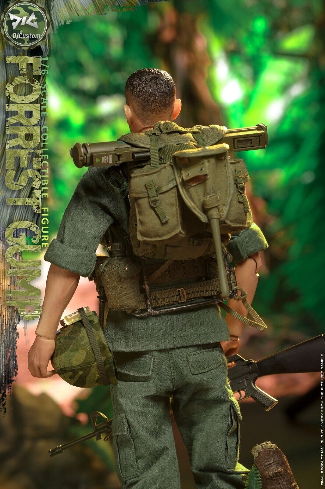 1:6 scale DJ Custom Forrest Gump in Vietnam Display Stand for 12" Figures