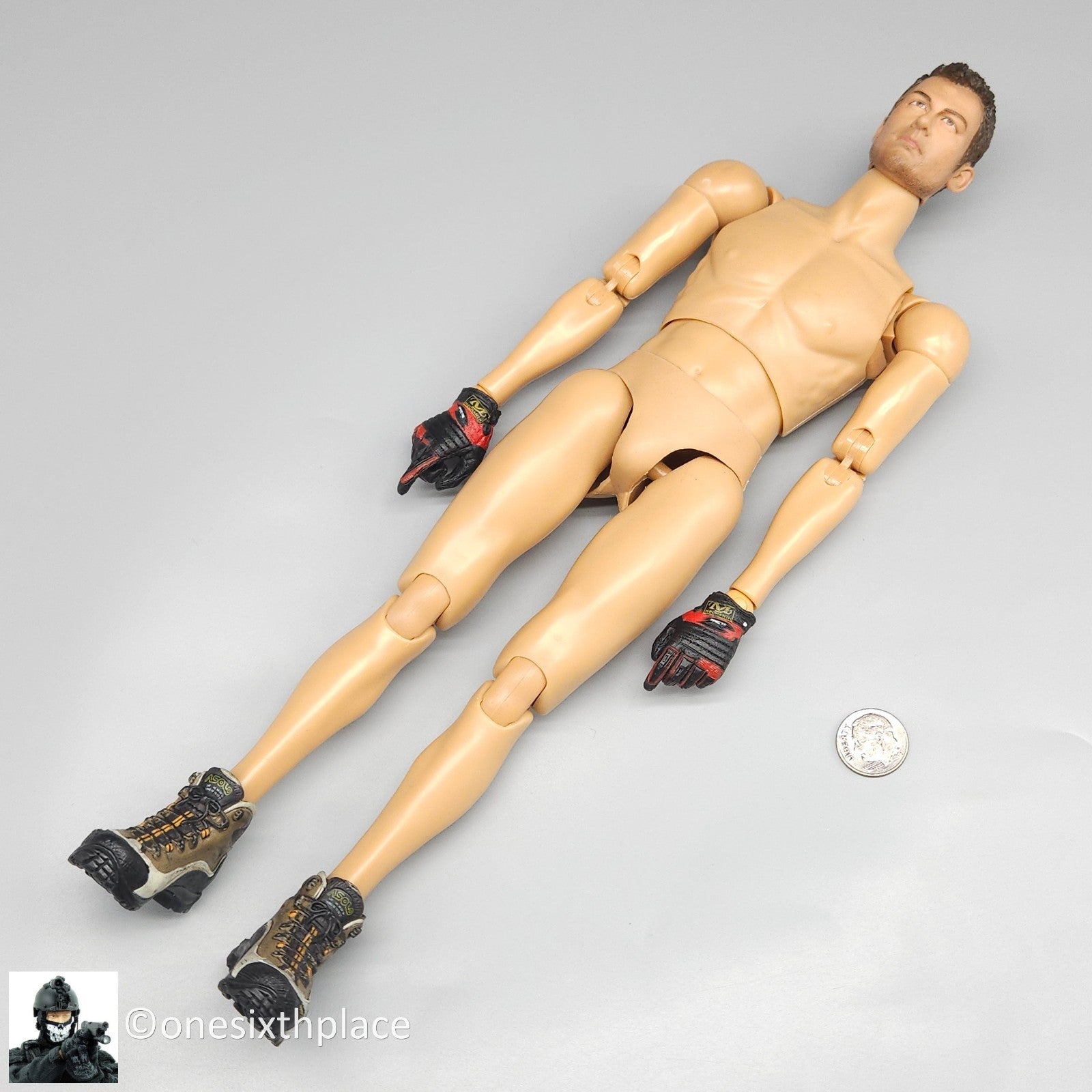 1:6 scale Soldier Story US Army FCS Male Body w/ Head Gloved Hands & Boots