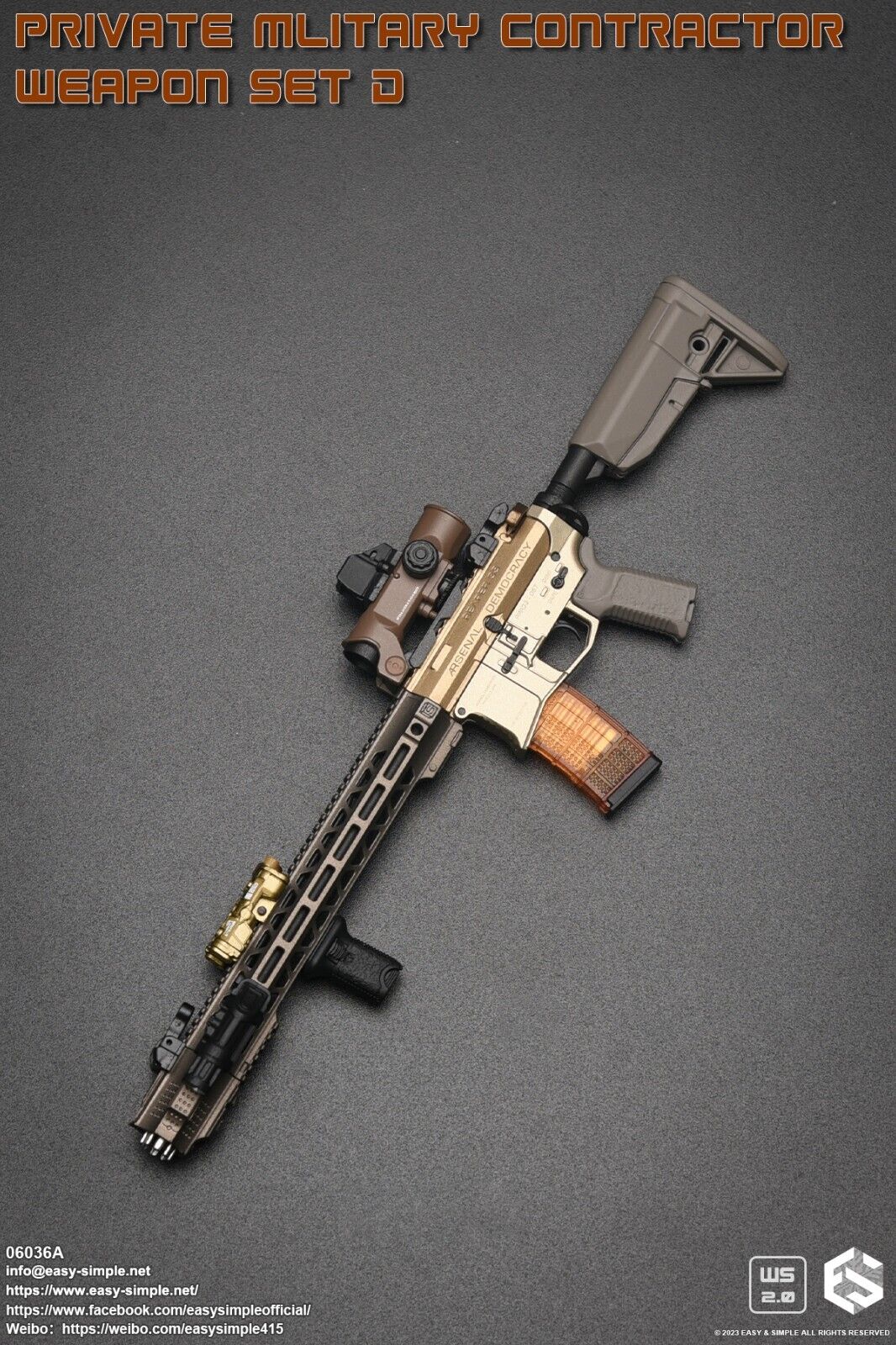 1:6 Easy & Simple Private Military Contractor Weapon Set D Ver. A for 12" Figure