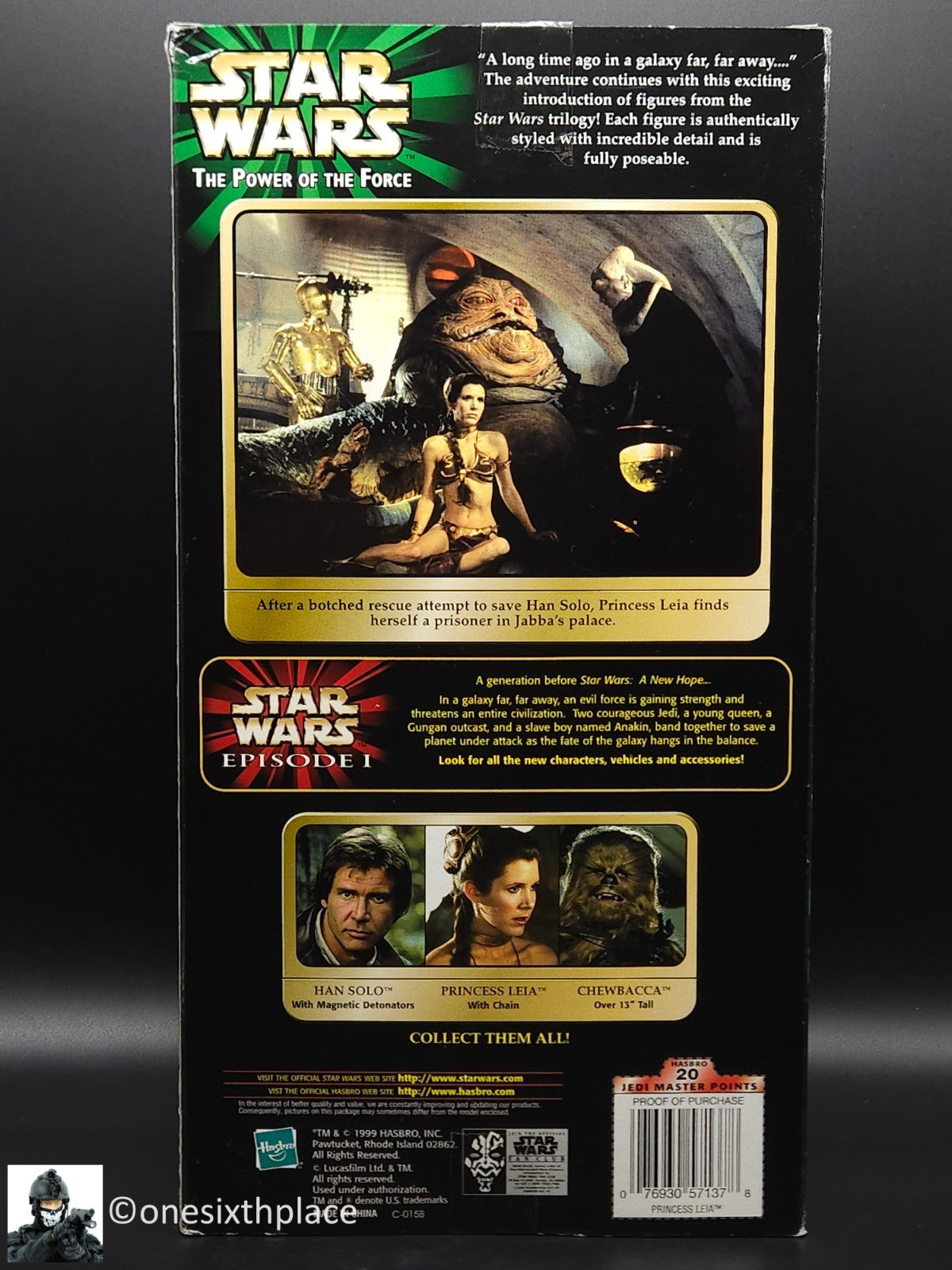 12" Hasbro Star Wars Princess Leia with Chain Power of the Force 1999 Female