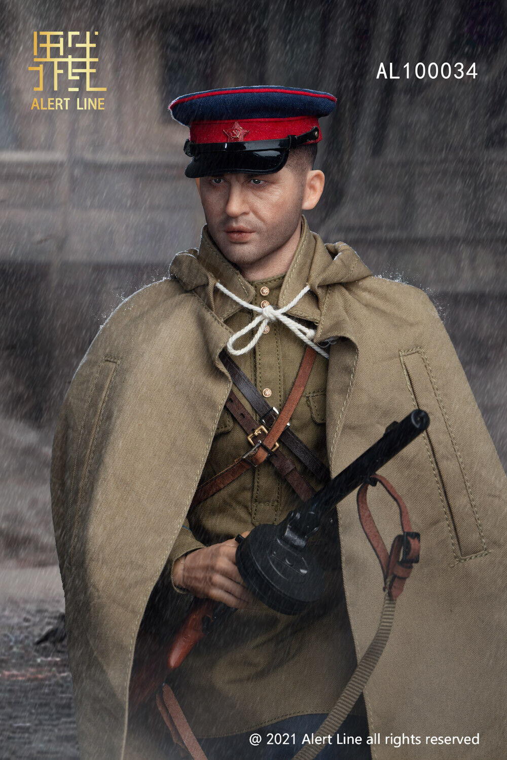 1:6 scale Alert Line WWII Soviet NKVD Officer T-33 Pistol (Metal) for 12" Figure