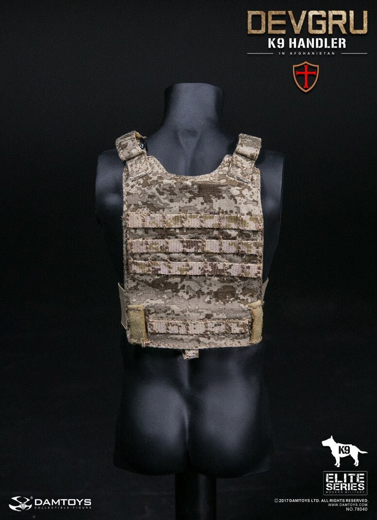 1:6 DamToys DEVGRU K9 Handler AOR1 6094 Slick Plate Carrier for 12" Figures