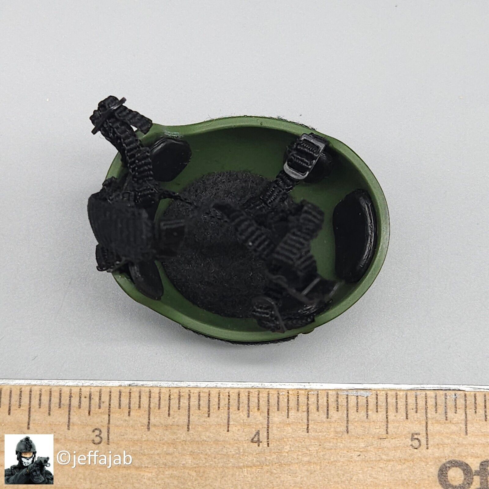 1:6 scale BBI Green Half Cut MICH Helmet for 12" Figures SEAL CAG