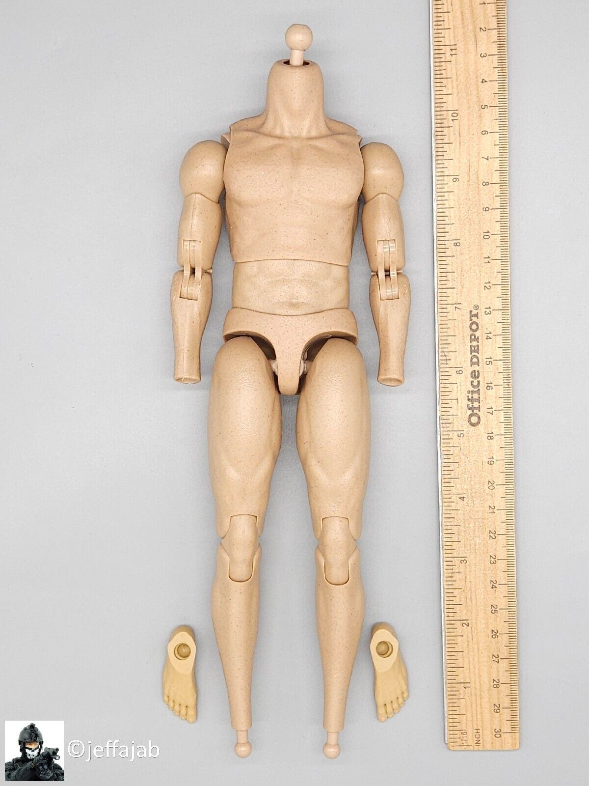 1:6 Easy & Simple Mk3Mod1 Male Nude Body w/ Feet for 12" Figures