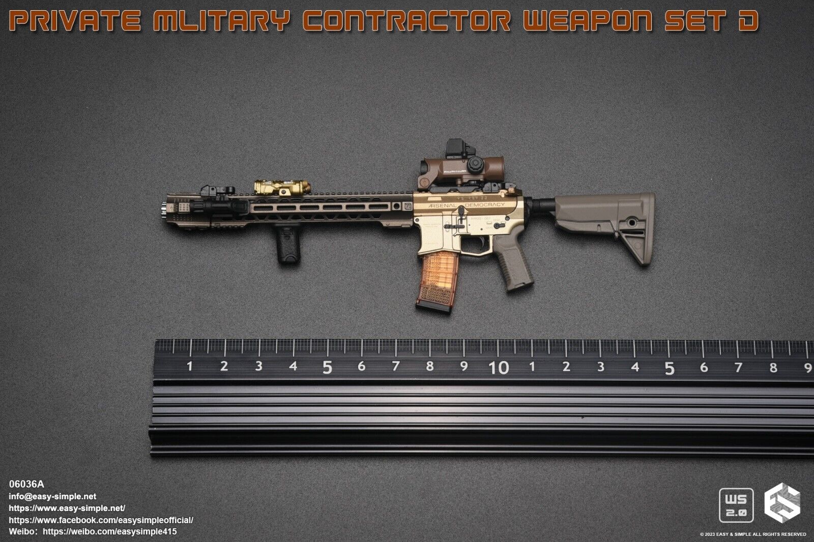 1:6 Easy & Simple Private Military Contractor Weapon Set D Ver. A for 12" Figure