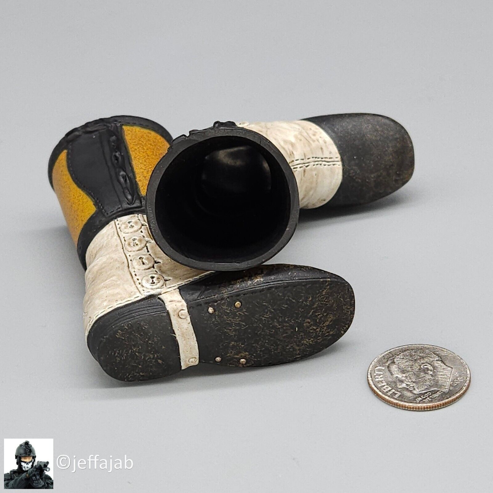 1:6 scale Sideshow Civil War Union Zouave Infantry Boots for 12" Figure