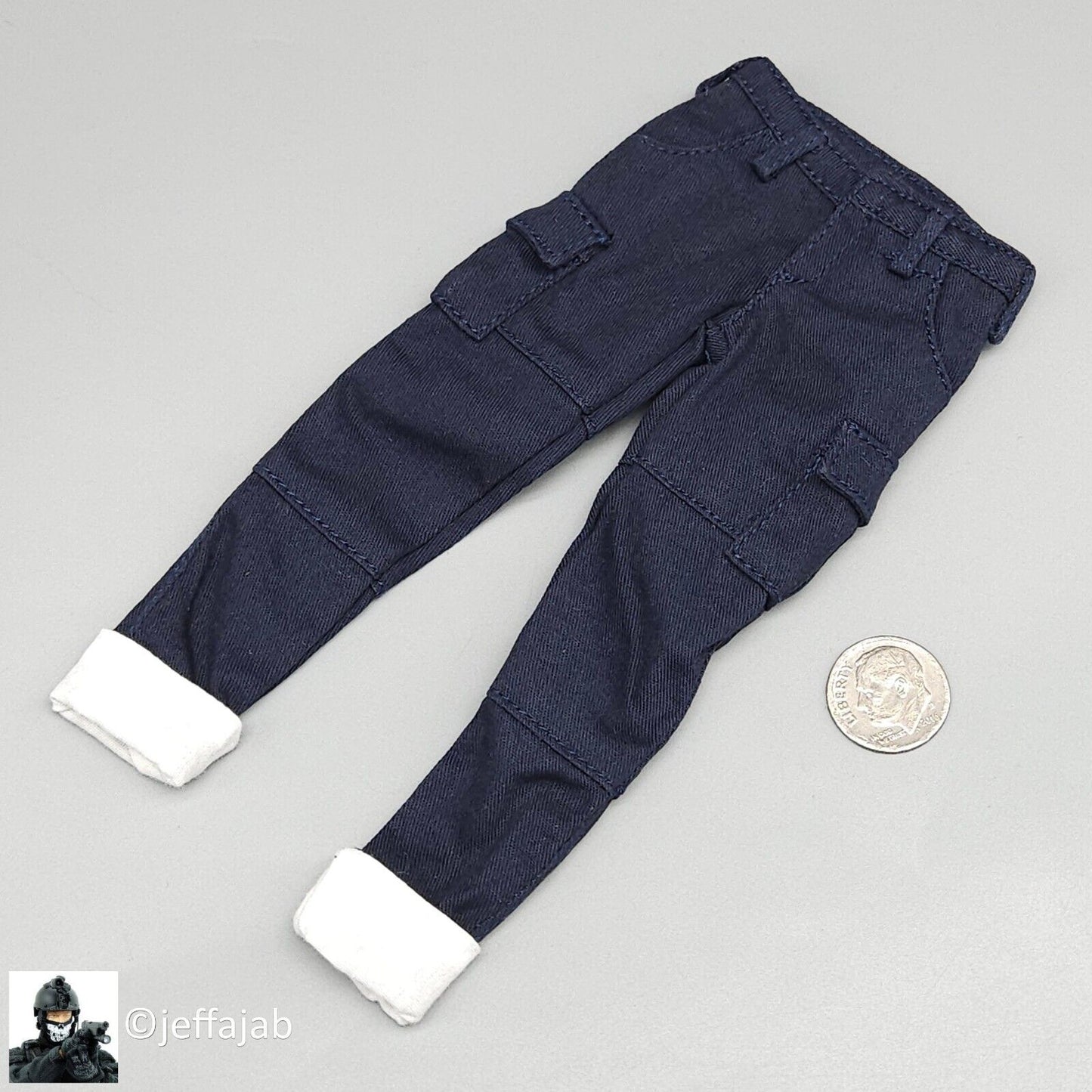 1:6 Flirty Girl Evolution Female Blue Pants for 12" Figures
