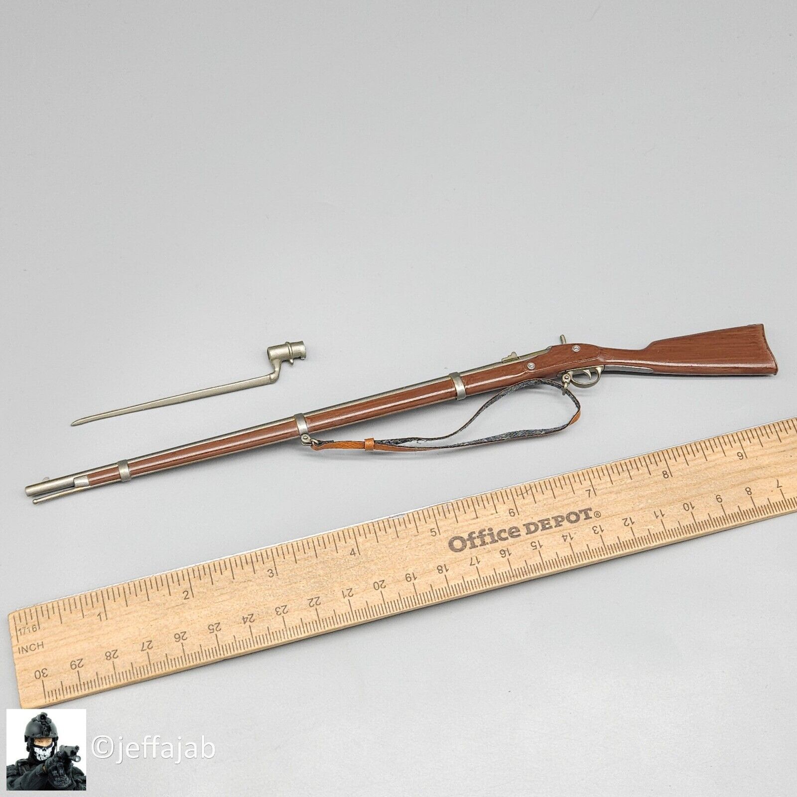 1:6 Sideshow Civil War Springfield 1861 Rifle w/ Bayonet for 12" Figures