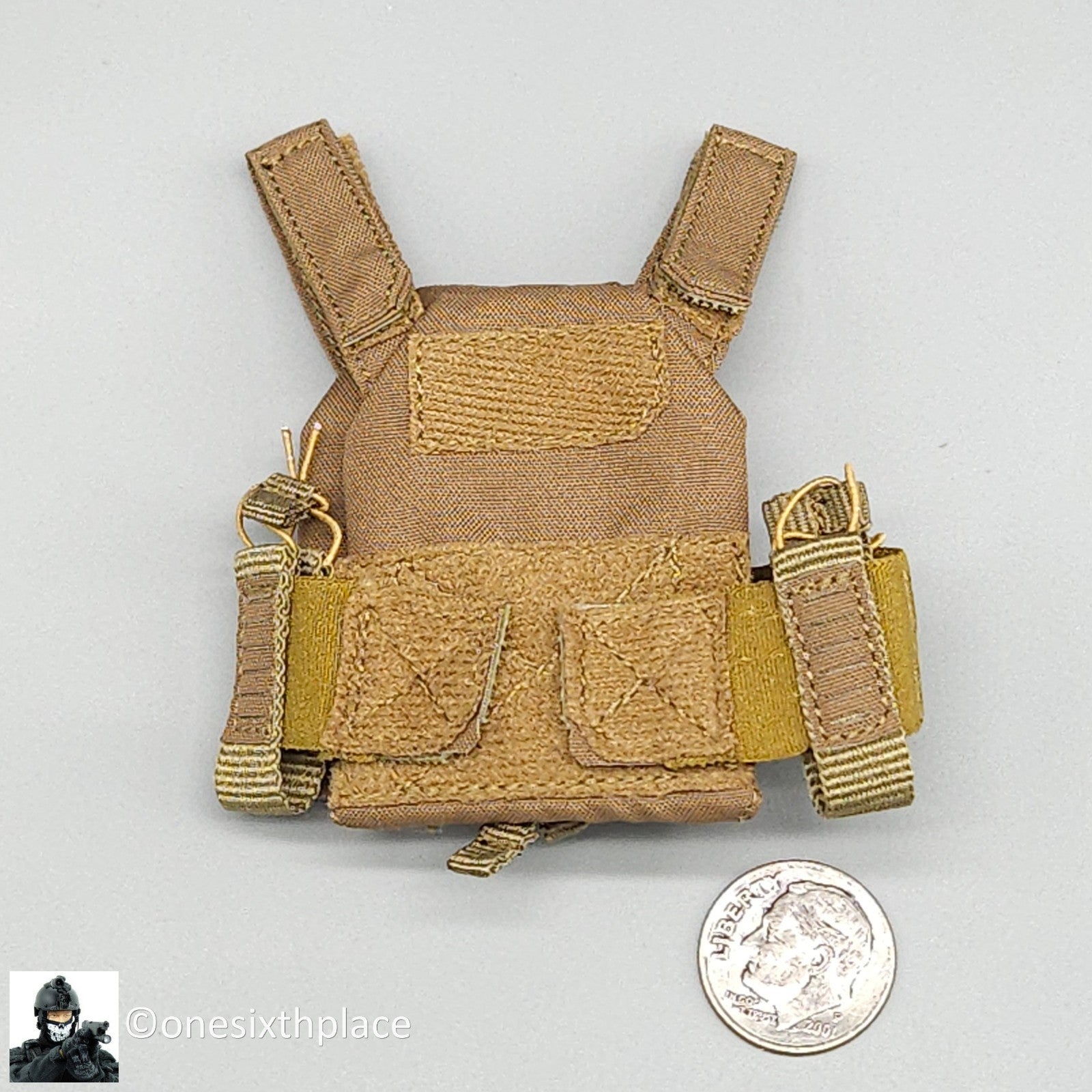 1:6 scale Easy & Simple PMC Weapon Specialist Tan Plate Carrier for 12" Figures