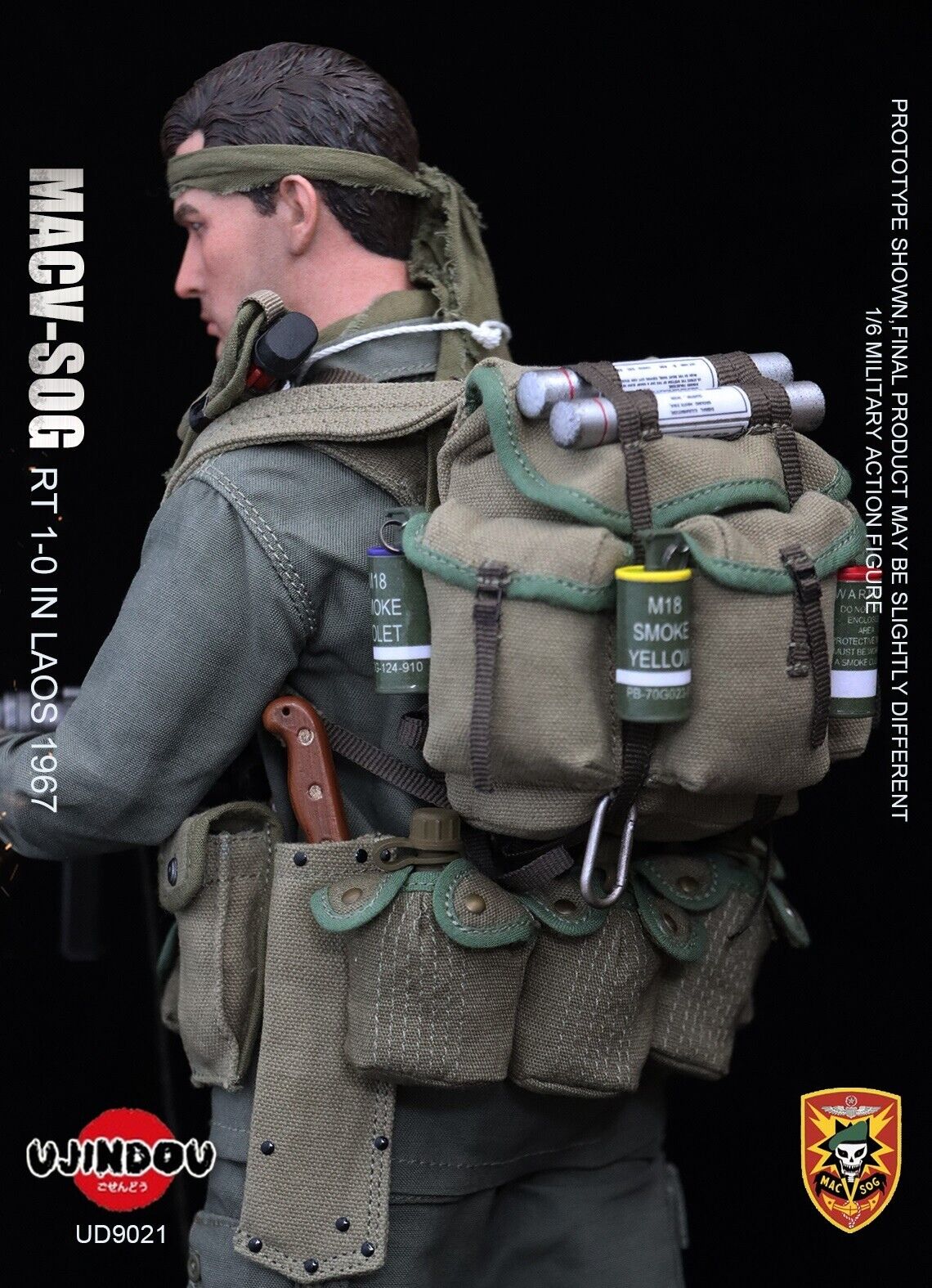 1:6 Ujindou Vietnam MACV-SOG Recon Team CISO Sterile Mag Pouch for 12" Figures