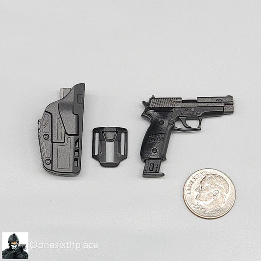 1:6 Easy & Simple PMC Sig Pistol w/ Belt Holster for 12" Figures 06042D