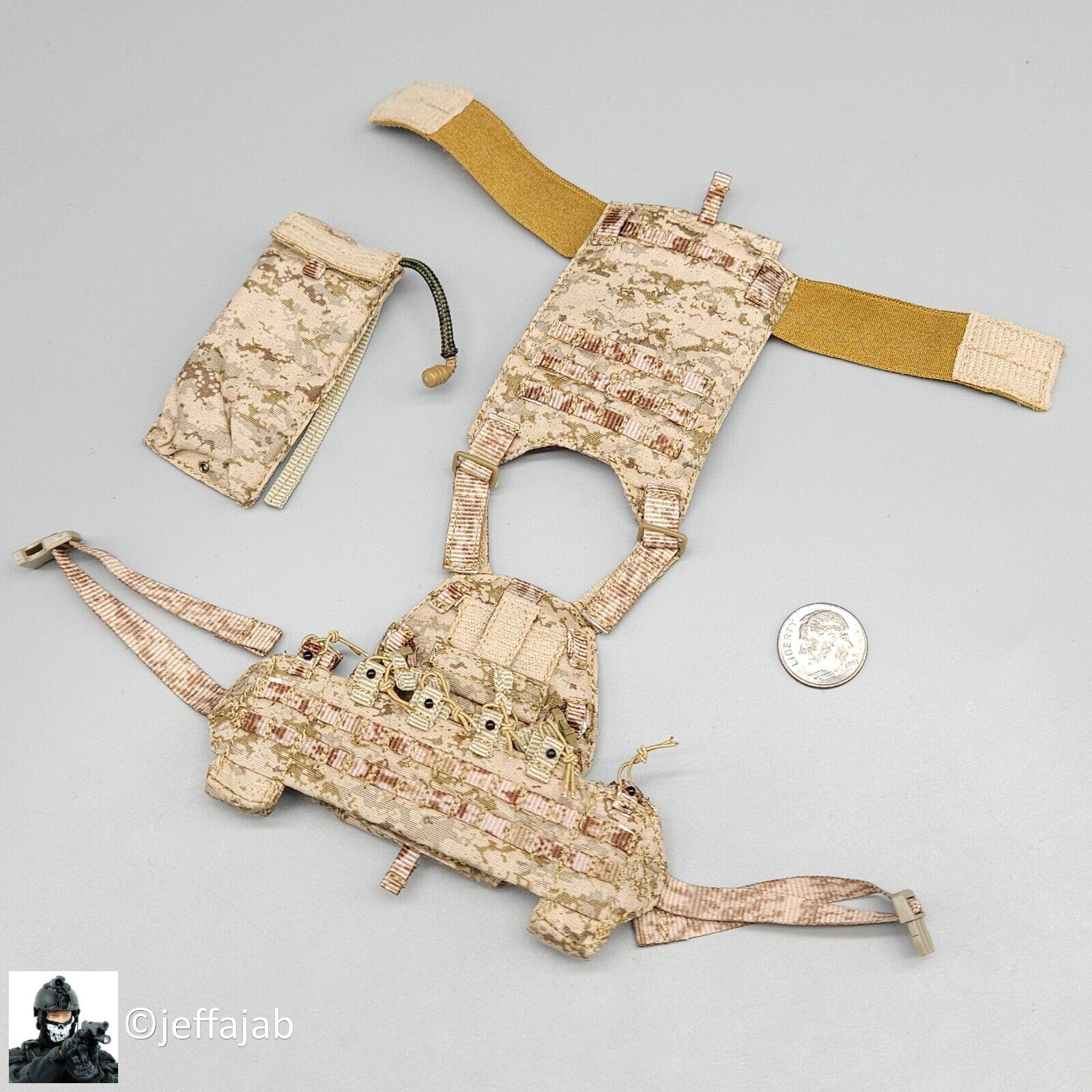 1:6 Easy & Simple Recce Element AOR1 Plate Carrier w/ Hydration Pouch