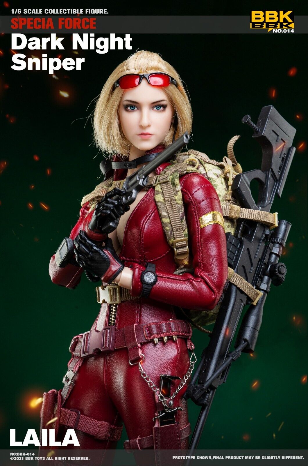 1:6 scale BBK Female Dark Night Sniper Laila Leg Panel for 12" Figures