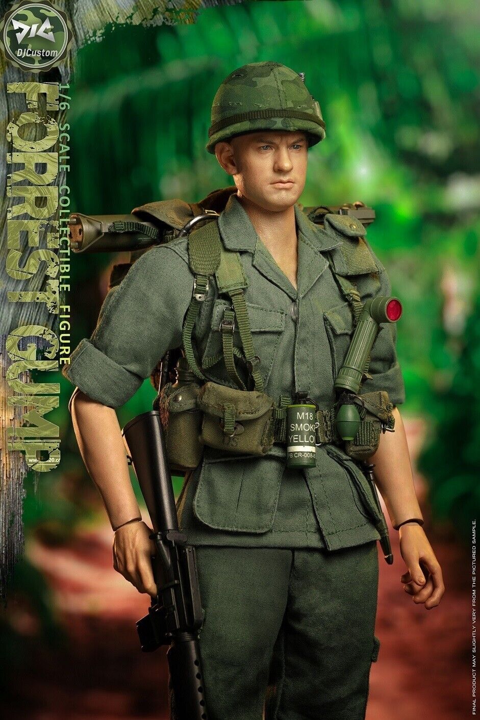 1:6 scale DJ Custom Forrest Gump in Vietnam Display Stand for 12" Figures