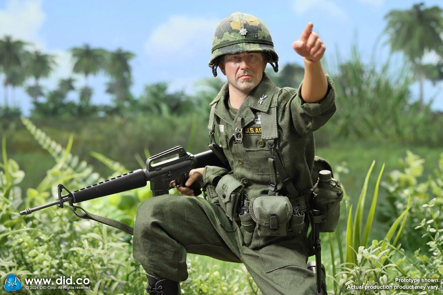 1:6 scale DiD Vietnam War US Army Lt Col Moore M16 Rifle for 12" Figures