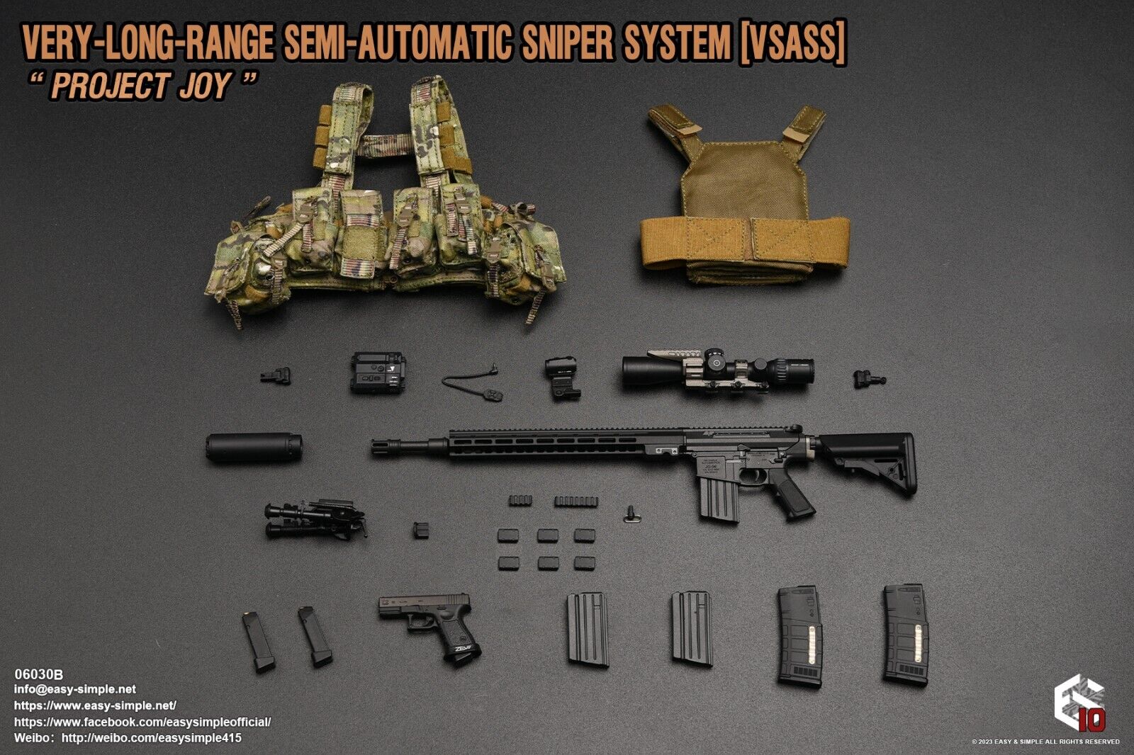 1:6 Easy & Simple Very Long Range Semi Automatic Sniper System VSASS BLK 06030B