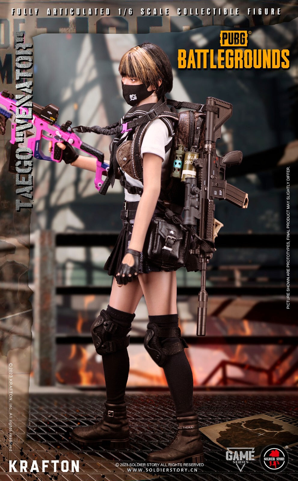 1:6 Soldier Story PUBG Battlegrounds Female Taego Knee Pads for 12" Figures