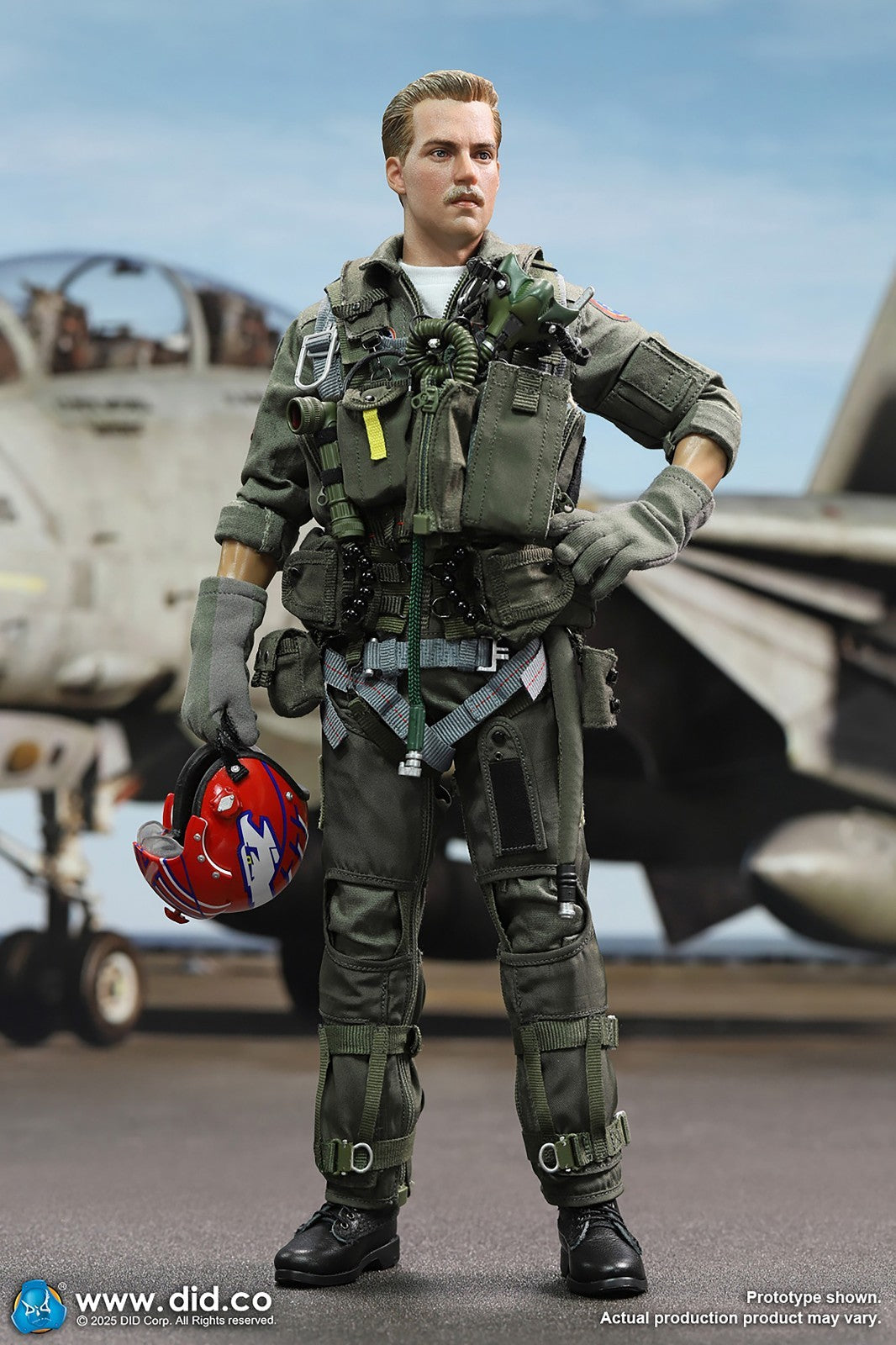 1:6 DID US Navy F-14 Pilot Tom & Nick Male Slim Tall Body for 12" Figures