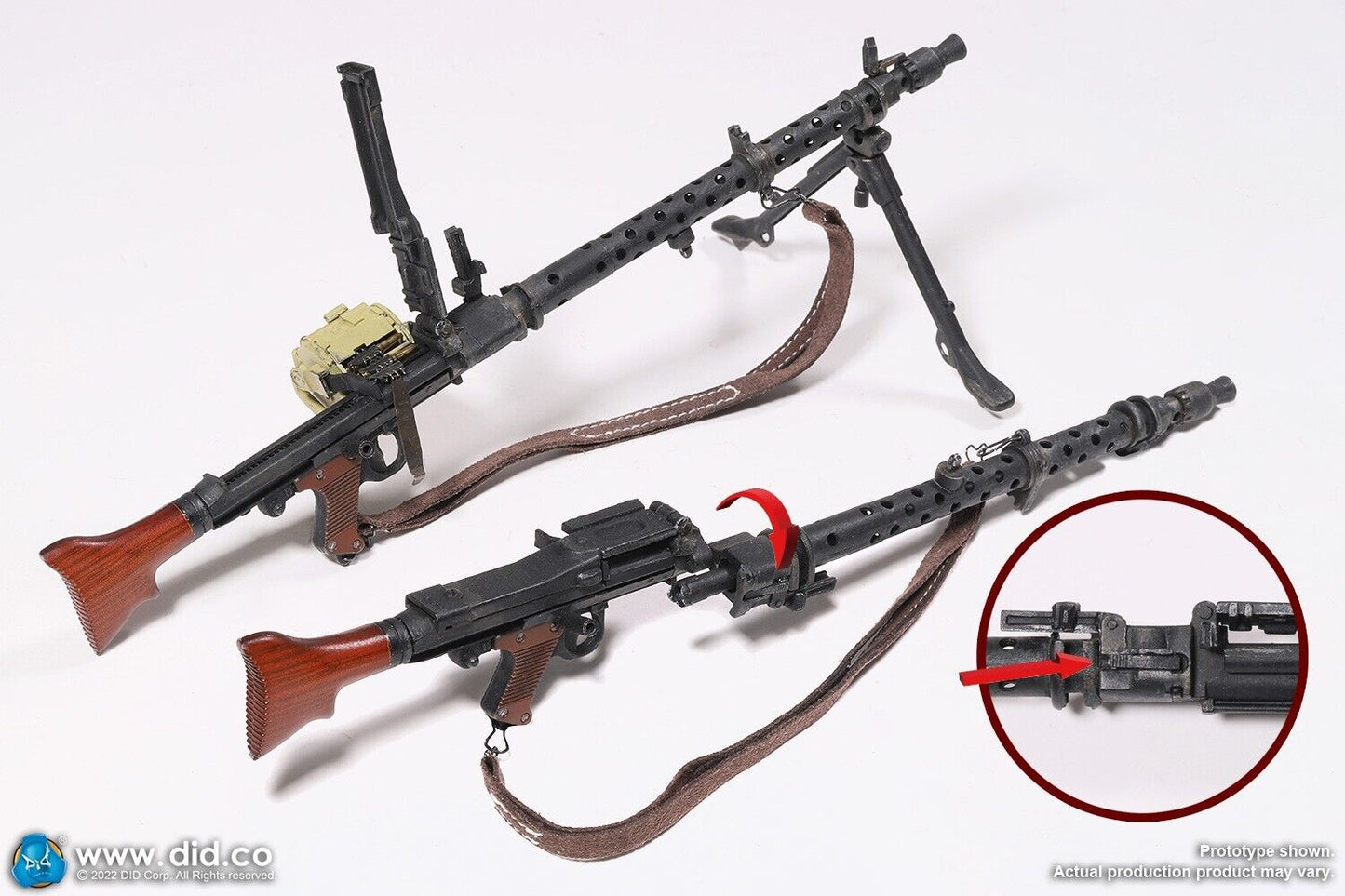 1:6 Scale DiD WWII German DAK Africa Corps MG34 Gunner Bialas 12" Figure