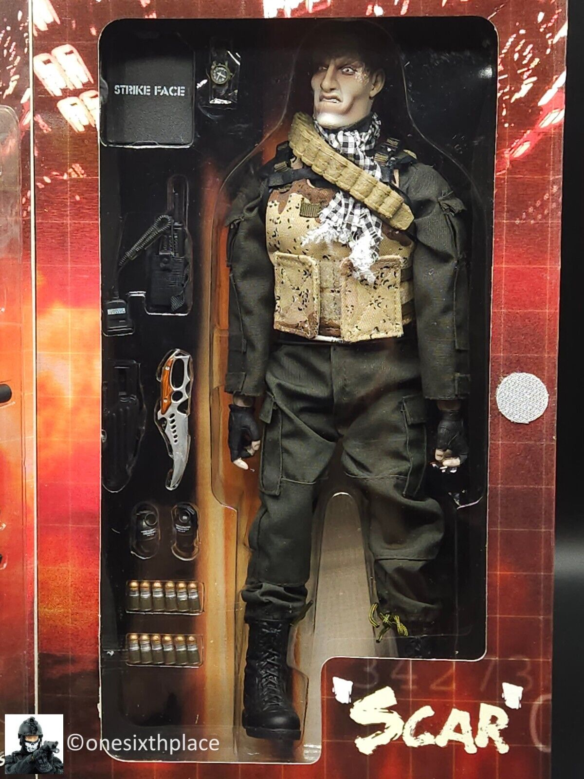 1:6 BBI Elite Force Terminate "Scar" 12" Action Figure Villain Bad Guy
