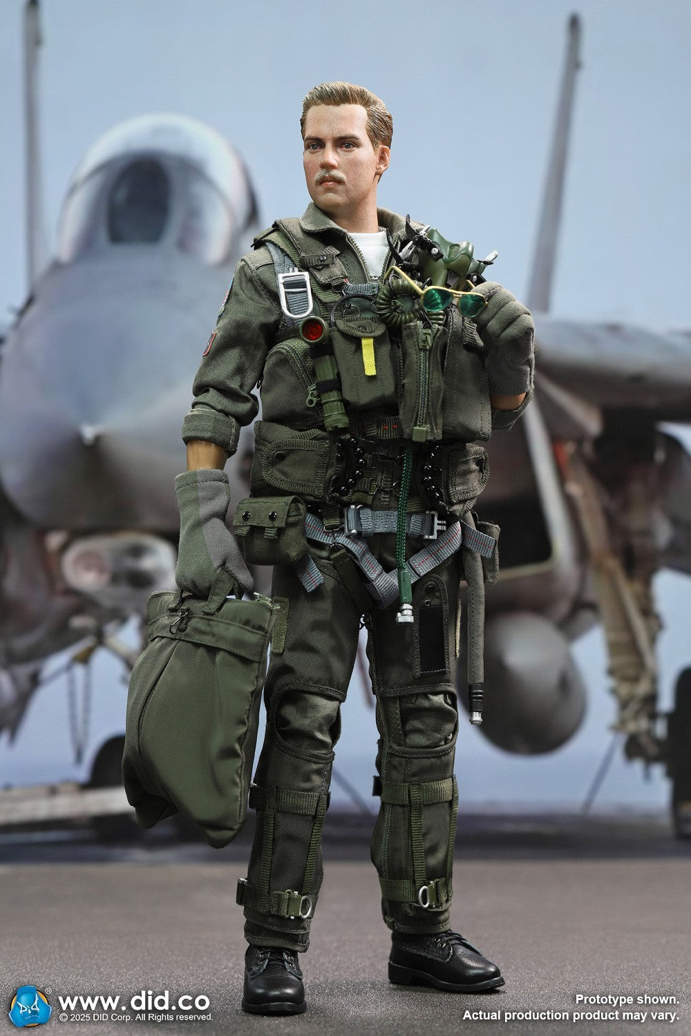 1:6 DID US Navy F-14 Pilot Tom & Nick "Goose" Head Sculpt for 12" Figures