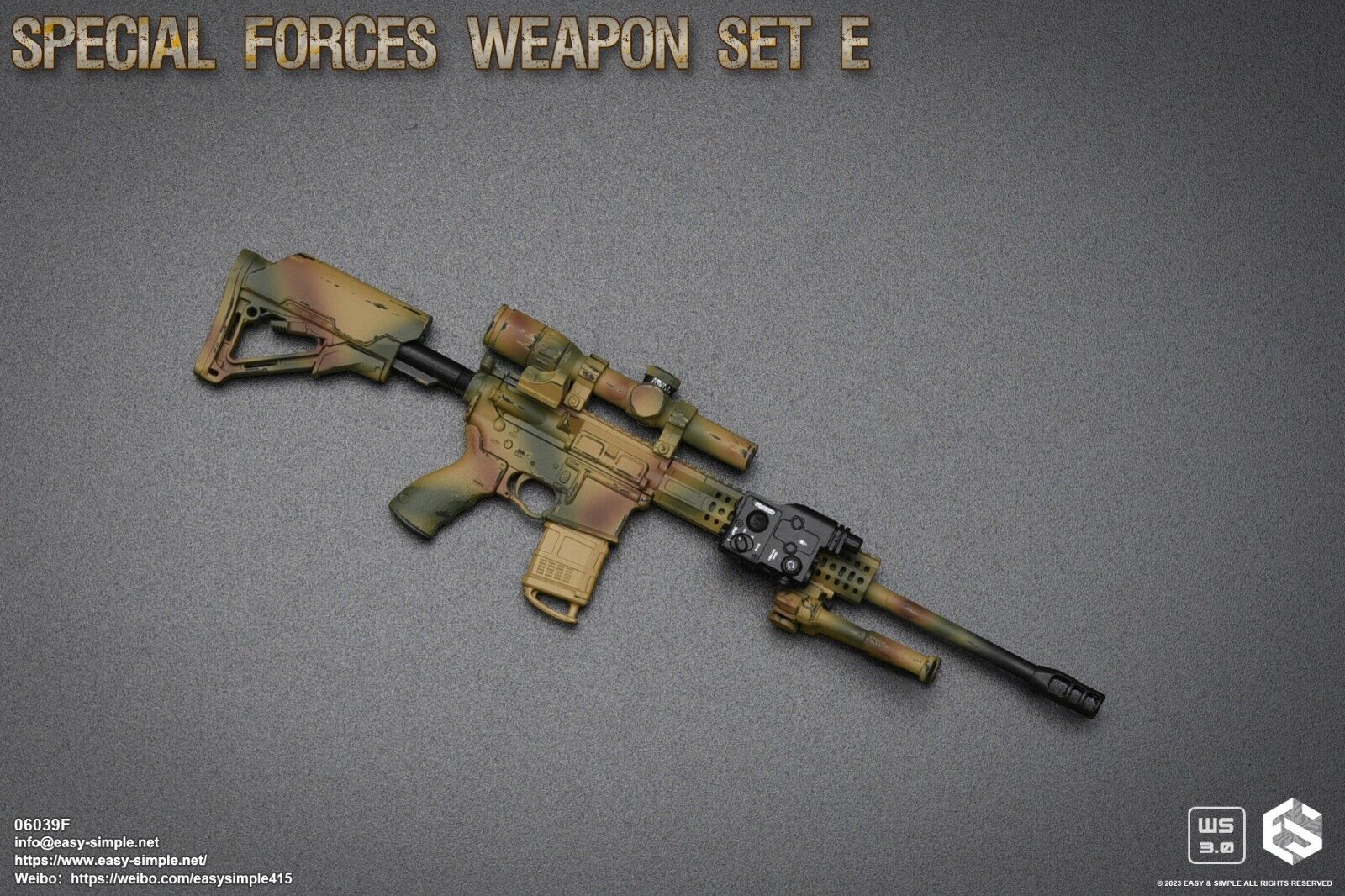 1:6 scale Easy & Simple Special Forces Weapon Set E for 12" Figures 06039F