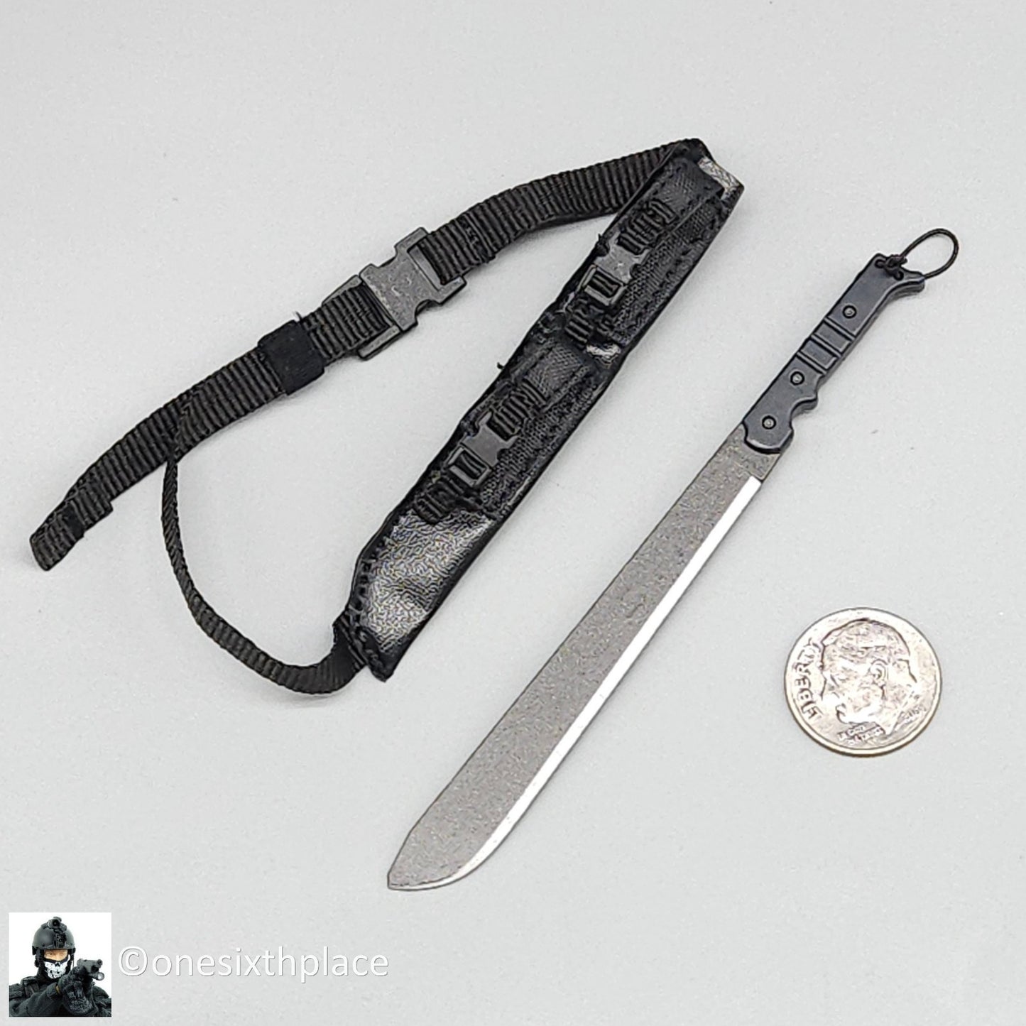 1:6 scale Easy & Simple PMC Weapon Specialist Machete w/ Sheath for 12" Figures