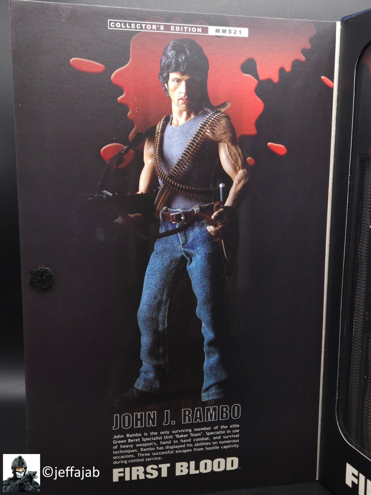 1:6 scale Hot Toys First Blood John J. Rambo Boxed 12" Action Figure MMS21