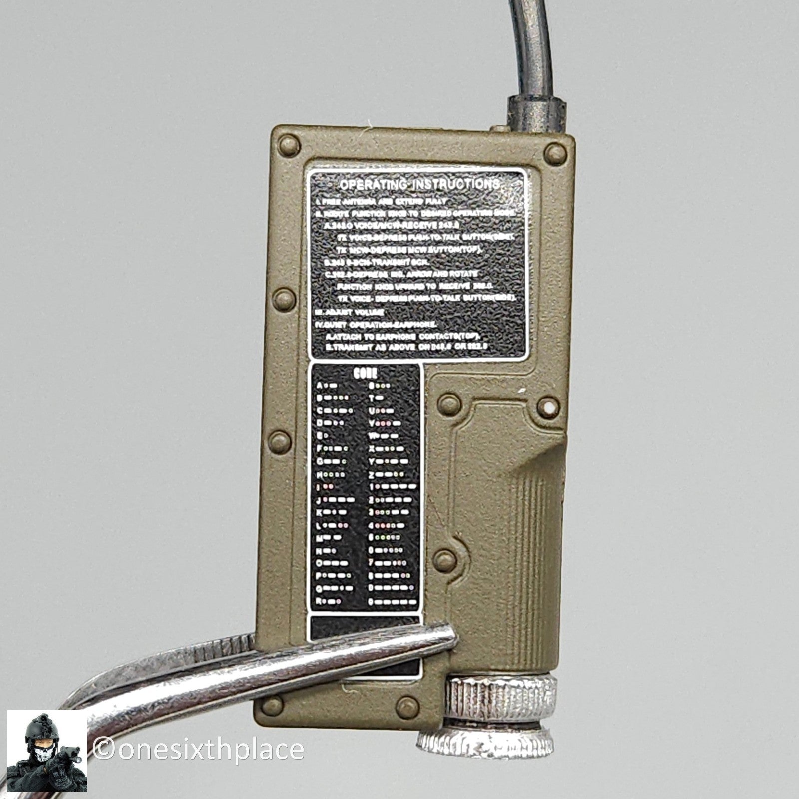 1:6 DID US Navy F-14 Pilot Tom & Nick Survival Radio for 12" Figures