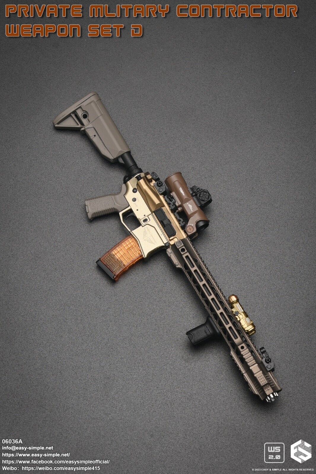 1:6 Easy & Simple Private Military Contractor Weapon Set D Ver. A for 12" Figure