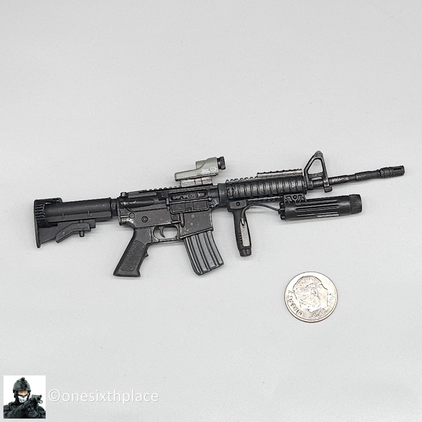 1:6 scale BBI M4 Rifle w/ Reflex Sight & Tac Light for 12" Figures